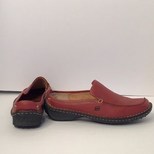 Born Red Leather Mules